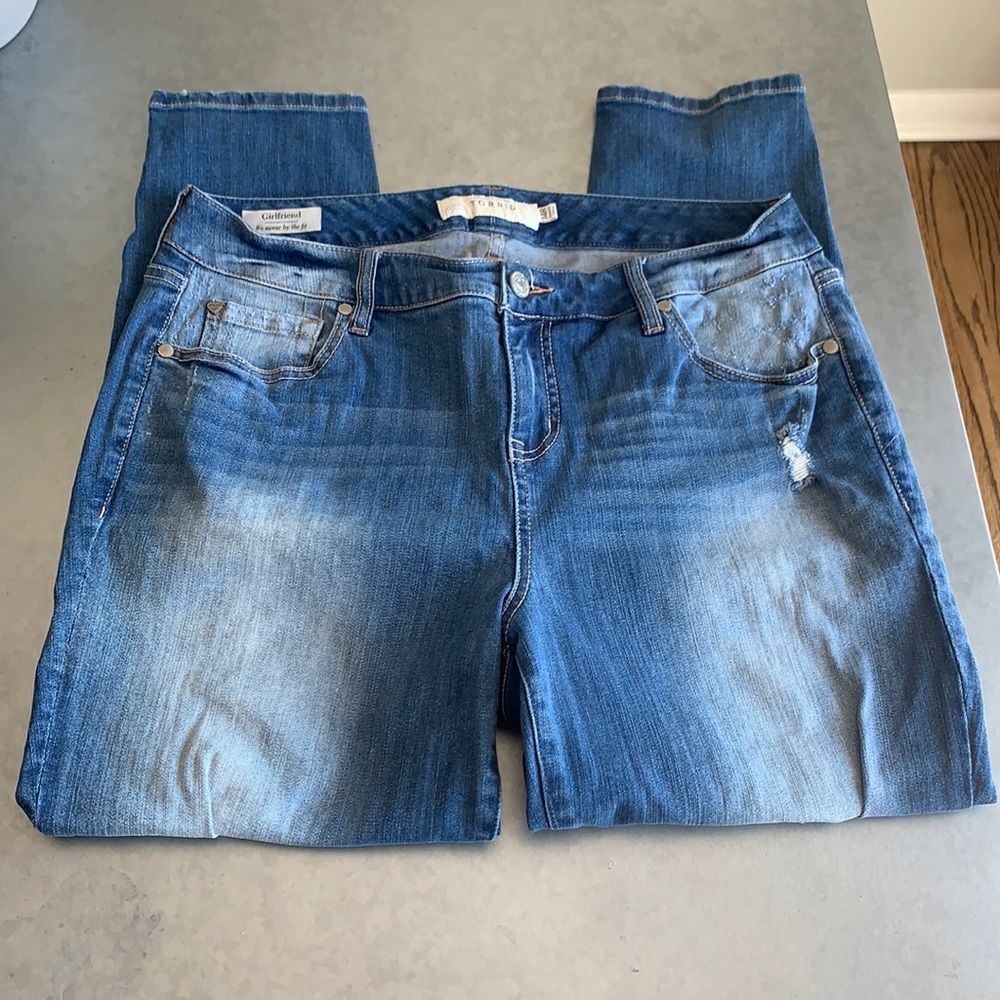Torrid Girlfriend Distressed Jean